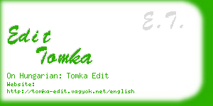 edit tomka business card